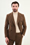 Straight Slim Fit Wide Collar Double Breasted Men's Suit Hazelnut - 45420.25K - 4