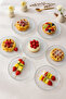 6-Piece Luxury Transparent Glass Cake Plate Set – Modern Glass Dessert Plate - 4