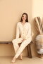 Patterned Yellow Women's Pajama Set - 2
