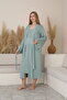 Serenity Lace Detailed Maternity and Postpartum Robe Strappy Nightgown Set