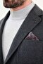 Plain Slim Fit Wool Men's Jacket with Pocket Detail and Handkerchief Detail Anthracite - 44316.25K - 2