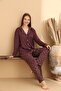 Plum Heart Patterned Buttoned Women's Pajama Set - 2