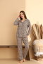 Leopard Patterned Buttoned Women's Pajama Set - 3