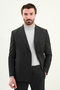 Straight Slim Fit Wide Collar Punto Stitching Double Breasted Men's Suit Smoked - 45421.25K - 4