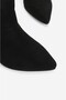 Women's Black Suede Genuine Natural Leather Size 35-40 Thin Heel Pointed Toe Boots & Booties - 2
