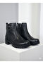 Zippered Genuine Leather Women's Boots - 3