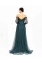 Belted Lace Evening Dress - 6