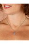 Swanira Swan Figured Pink Zircon Stone Steel Necklace - 2