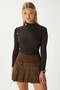 Women's Gloria Gold Buttoned Long Sleeve Brown Corduroy Cotton Blouse
