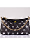 Aura Black Patterned Wide Strap Women's Crossbody Bag - 2