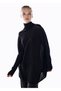Black Merino Wool Blend Knit Tunic - 4