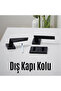 Door Handle Black Square Rosette Suitable for Left and Right Home Door Handles Lockable 1 Set Yale Door Handle - 3