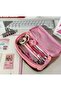 Pink Cherry Cake Plush Pen Holder / Makeup Bag Organizer - 4