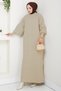 Balloon Sleeve Knitwear Dress 1600 - Mink - 2