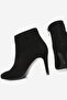 Women's Black Suede Genuine Natural Leather Size 35-40 Thin Heel Pointed Toe Boots & Booties - 4