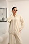 Hooded Zippered Wide Leg Modal Fabric Tracksuit Set - 2