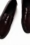 Black Burgundy Effected Loafer Shoes - 6
