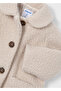 4439-49 Girl's Beige Fur Coat - 2