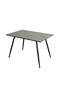 Rowlin 4-Seater Sintered Stone Dining Table - Grey/Black, Engineered Wood & Metal, 120x80x76.5cm - 2