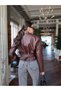 Women's Viral Tie-Detail Waist New Season Leather Jacket - 5