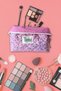 Crisp Floral Pink 100% Cotton Makeup and Cosmetic Bag |   22X12X10 cm |   Travel Organizer - 5
