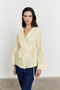 Side-Tie Poplin Shirt Yellow - 2