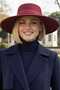 Women's Wide Brim Striped Cashmere Gondola Hat - 3
