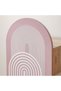 Zeta 2-Drawer & 1-Door Dresser with Mirror & LED - Offwhite & Pink - Stylish Bedroom Storage - 3
