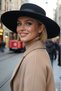 Women's Wide Brim Striped Cashmere Gondola Hat - 4