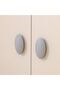 Zeta 4-Door Swing Door Wardrobe with Mirror & Open Shelves - Offwhite & Grey - Engineered Wood - 4