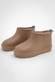 Women's Dark Beige Fur Lined Waterproof Faylon Rain Boots Byndumfay02 - 3