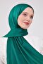 شال فستان سهرة لامع باللون الأخضر الزمردي - 2