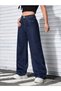 Pass&Pass2020 Women's Lycra-Free Palazzo Jeans Denim Trousers - Dark Blue - 3