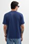 Unisex Regular Fit Comfortable Cut 100% Cotton Crew Neck Navy Blue T-Shirt - 7