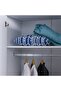 Petra 3-Door Wardrobe with 2 Drawers & Mirror - White & Grey Engineered Wood, 200.4x53x130cm - 6