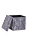 Cassy Folding Storage Ottoman - 38x38x37.5 cm, Stylish Furniture & Seating, Durable Polyurethane - 3