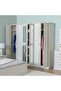 Zirco 6-Door Wardrobe in White Oak - Spacious Storage with 9 Shelves, 2-Year Warranty, Malaysia - 2