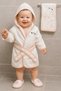 Giraffe Patterned Baby Girl Towel Bathrobe Set Organic - Baby Birth Gift - 5