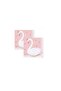 Pink Swan Plate Cup Napkin Set - 4