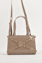 Women's Patent Leather Tote Shoulder Bag Mink - 3