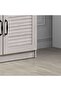 Zenith 2-Door Glass Bookcase - White Oak & Cement - Stylish Storage Cabinet with 2-Year Warranty - 6