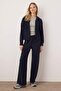Navy Blue Towel Zippered Knitted Tracksuit Set Twoaw26Em00002