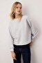 Kar Melanj Kurdele Detaylı Bisiklet Yaka Kalın İçi Polarlı Crop Örme Sweatshirt TWOAW26SW00075 - 2