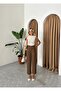 Brown Polyviscose Fabric Carrot Cut Trousers - 4