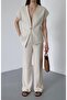 Natural 100% Cotton Sun Buttoned Vest and Pants Set - 3