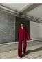 Burgundy Freya Polo Neck Ribbed Knitwear Set - 5022 - 3