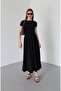 Black Vienna Pleated Dress