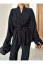 Green Shawl Collar Kimono Pants Set