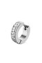 Non-Tarnish Steel Zircon Stone Minimal Hoop Earrings-14 mm - 8