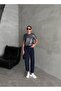 Navy Blue Ruby Buttoned Trousers - 5